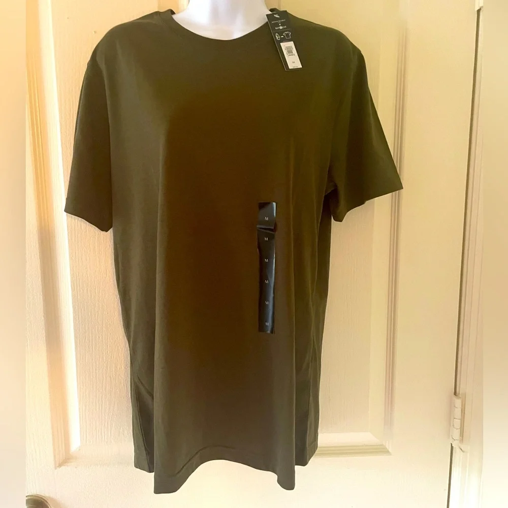Banana Republic Mens Premium Wash T-shirt Olive Size M